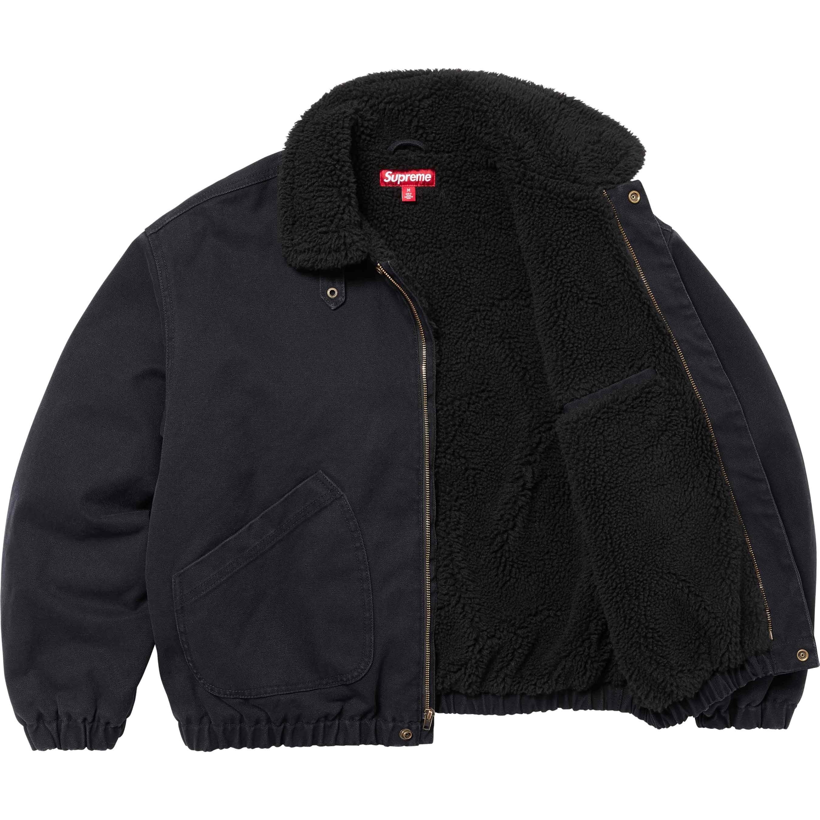 Faux Shearling Lined Bomber Jacket view 17